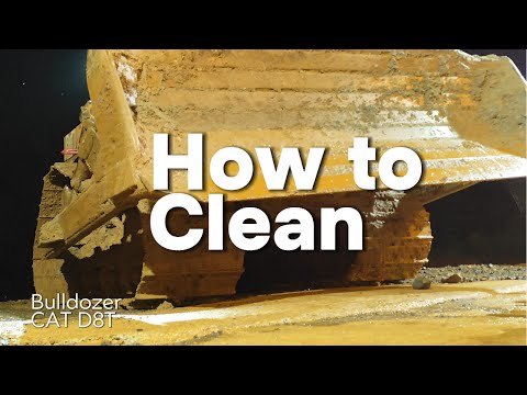 Видео: Быстрый способ очистки бульдозера Cat D8T
