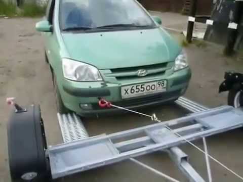 Видео: Прицеп эвакуатор  буксировка частичной погрузкой