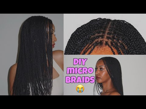 Видео: Заплетите вместе со мной косички! | Заплетаю себе мини/микрокосички!