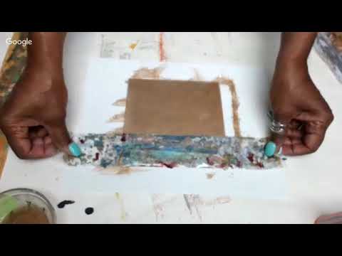 Видео: Создаю искусство «Стены Старого Света» с помощью чистки пластин Gelli!