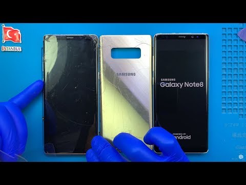 Видео: Разрушенные! Замена экрана Samsung Galaxy Note 8 и задней крышки стекла