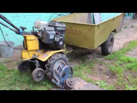 Видео: Усовершенствованный мотоблок + летний душ.