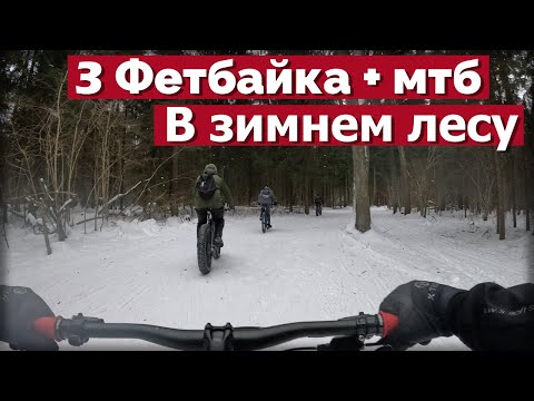 Видео: 3 Фетбайка и МТБ на шипах! Зимняя покатушка с разговорами