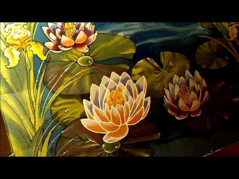 Видео: Батик. Batik. Silk painting.   ציור מ