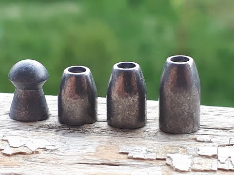 Видео: Экспансивная пуля для пневматики (кал. 5,5 мм) ; Slug 0,22 cal.