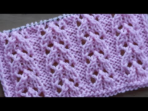 Видео: Несложный ажурный узор спицами для блузы, кофты, джемпера, жакета.