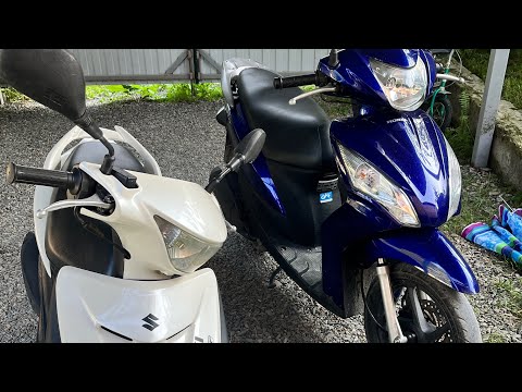 Видео: Honda dio 110 vs Suzuki address 125s обзор тест сравнение