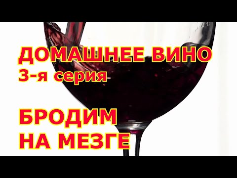 Видео: ч 3 Брожение на мезге. Делаем домашнее вкусное вино