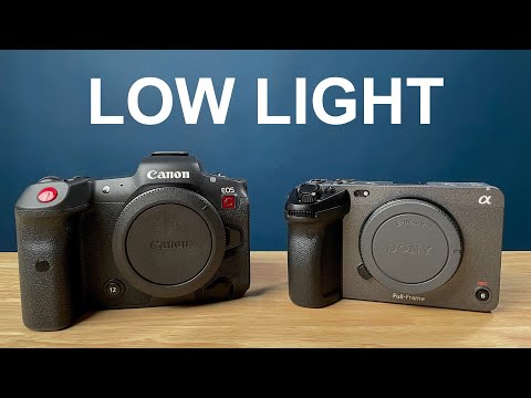 Видео: Canon R5C против Sony FX3 — низкая освещённость