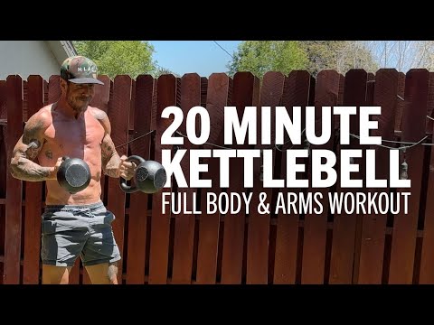 Видео: 20-минутная тренировка с гирей | Всё тело и руки | Спортзал не нужен