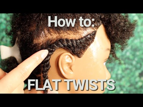 Видео: Как сделать плоские жгуты | Укладка натуральных волос
