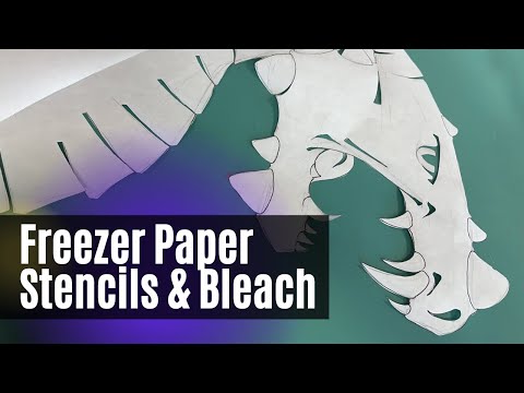 Видео: Как использовать трафареты из замороженной бумаги и отбеливатель на футболках
