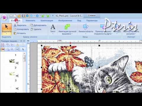 Видео: Деление дизайна сфумато в программе PE Design
