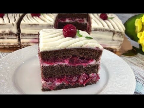 Видео: Самый Вкусный Вишнёвый Торт🍒 Шоколадный Торт с Вишней🍒