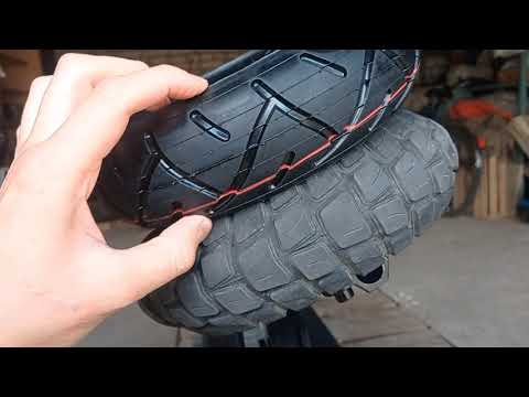 Видео: Заменил на слики 10*3 штатные покрышки 85*60-6// электросамокат Kugoo kirin M4 PRO