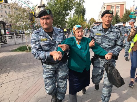 Видео: Нұр-Сұлтан мен Алматыдағы ұстаyлар / Задержания в Нур-Султане и Алматы