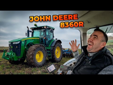 Видео: Обзор и работа трактора John Deere 8360R. Рыхление или вспашка.