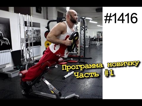 Видео: Программа тренировок в тренажером зале новичку. №1 (понедельник) на 3 раза в неделю. Тренировка №1.