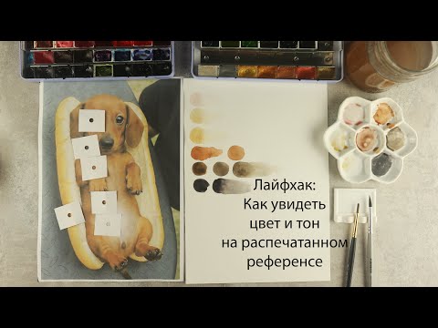 Видео: Лайфхак: Как увидеть цвет и тон на распечатанном референсе