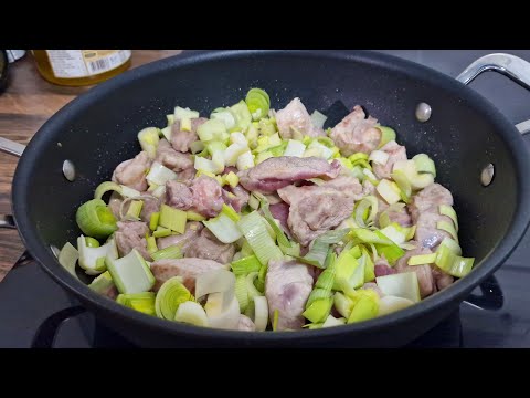 Видео: Свинина с луком-пореем, лучшее сочетание, какое только может быть! Свинина с овощами!