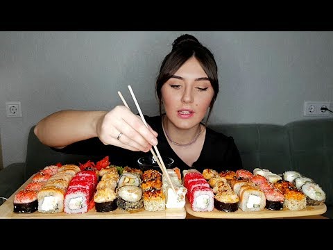 Видео: MUKBANG | Суши,роллы| Sushi rolls| 스시 롤  |Eating Show| 먹방 |не ASMR