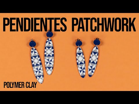 Видео: Серьги "Лоскутные звёзды" - туториал с полимерной глиной [Sub] | Ana Belchí
