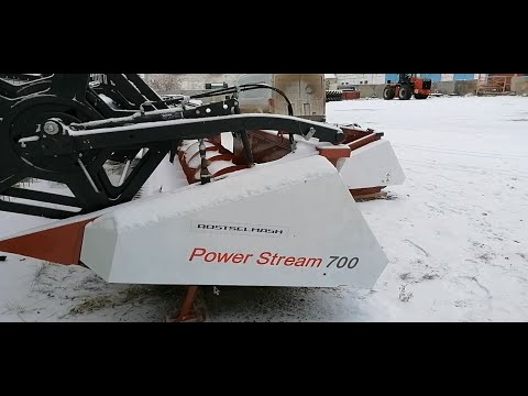 Видео: Мини обзор жатки Power Stream 700 и платформы подборщика 081.08.01.000