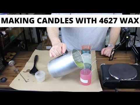 Видео: Изготовление свечей из парафина 4627 — мастер-класс по изготовлению свечей — грязный, но горячий ...