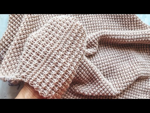 Видео: Простой аккуратный плечевой шов крючком по открытым петлям! + Шикарный узор спицами!