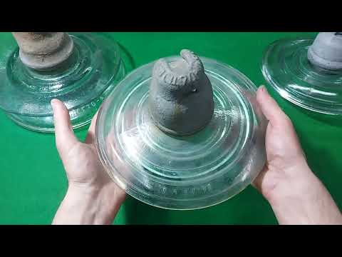 Видео: Электрические изоляторы СССР. Часть 19. Стеклянные подвесные тарельчатые выше 1000В.