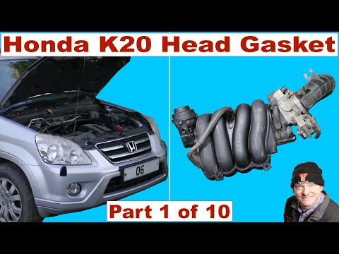 Видео: Часть 1 — Ремонт прокладки головки блока цилиндров Honda CRV 2 литра K20 A4. #k20 #k24 #crv #hond...