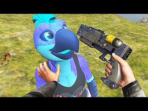 Видео: Агрессивная птица - Boneworks