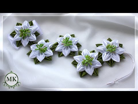 Видео: Лента в косу. МК. Канзаши. / DIY. Kanzashi. Ribbon Braid.