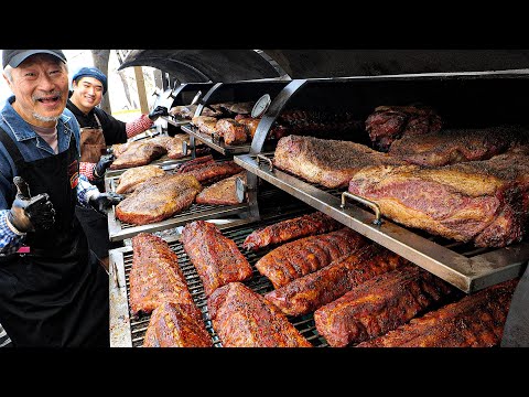 Видео: Удивительное техасское барбекю, коллекция Steak Master / корейская уличная еда