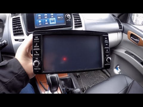 Видео: Штатная магнитола Mitsubishi с двумя крутилками CD/DVD привода (8701A753)