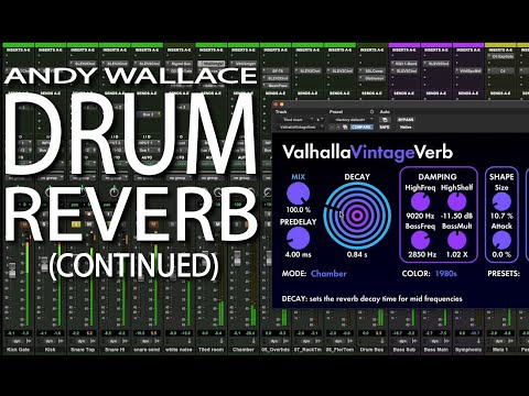 Видео: Продолжение и разъяснение методик микширования реверберации барабанов Энди Уоллеса