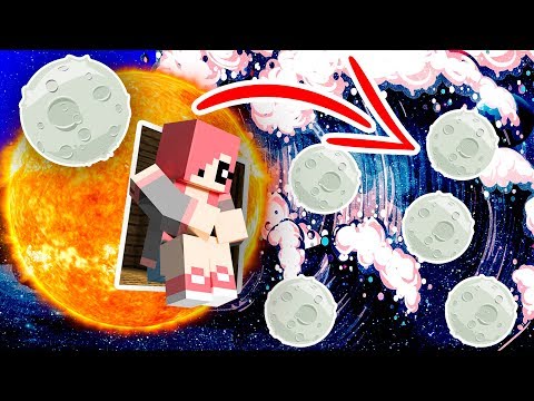Видео: ЦУНАМИ ИЗ ЛУНЫ ПРОТИВ ДОМА ИЗ СОЛНЦА В МАЙНКРАФТ