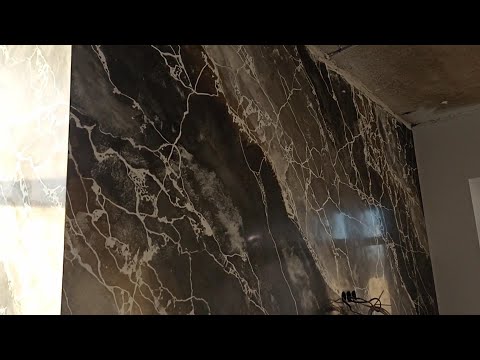 Видео: VENETIAN PLASTER STUCCO Срез камня, имитация. Stone cut, imitation