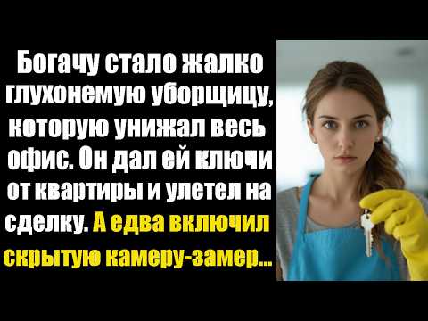 Видео: Богачу стало жалко глухонемую уборщицу, которую унижал весь офис. Он дал ей ключи от квартиры...