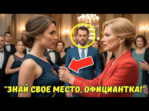 Видео: Лицемерная богачка ПОРВАЛА платье, думая, что перед ней официантка… НО её МУЖ-МИЛЛИОНЕР всё видел...