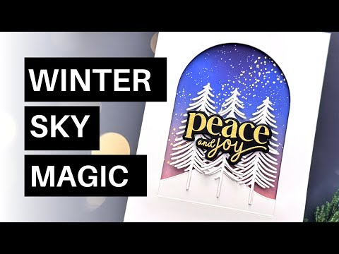 Видео: Создание волшебного зимнего неба с помощью дистресс-оксидов: Simon Says Stamp
