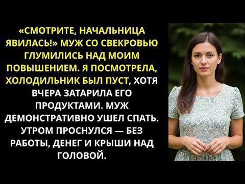 Видео: «Смотрите, начальница явилась!» Муж со свекровью глумились над моим повышением