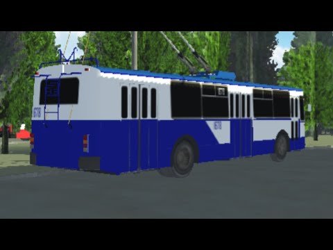 Видео: Micro-Trolleybus Simulator. Старый город. Выгон резерва и музейного троллейбуса в кольцо