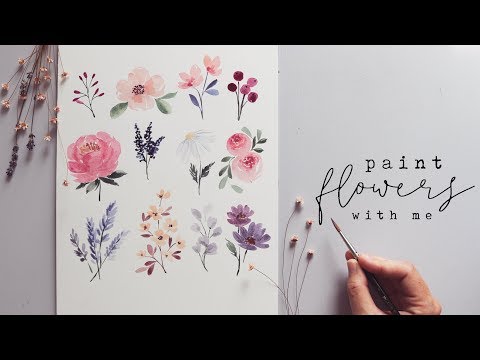Видео: Все акварельные цветы, которые вам когда-либо понадобятся!