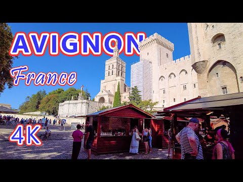 Видео: Прогулка по Авиньону, Франция. Август 2023 года