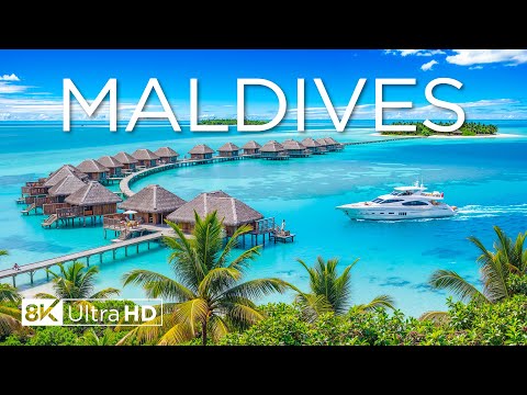 Видео: Мальдивы 8K — роскошный отдых на белых песчаных пляжах и бирюзовых лагунах