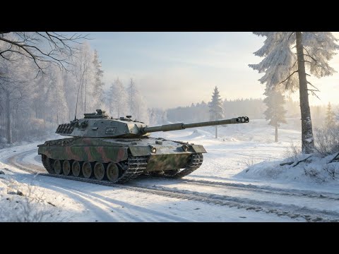 Видео: Современный танк в зимнем лесу