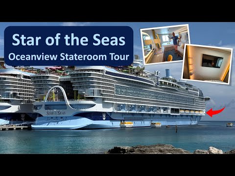 Видео: 4K | Экскурсия и полный обзор каюты с видом на океан на лайнере Royal Caribbean Star of the Seas