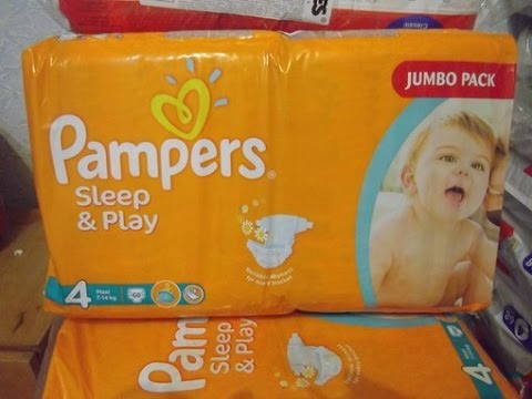 Видео: Pampers Sleep & Play .Обзор размеров, подгузник внутри