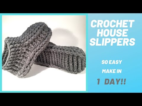 Видео: Вязаные домашние тапочки